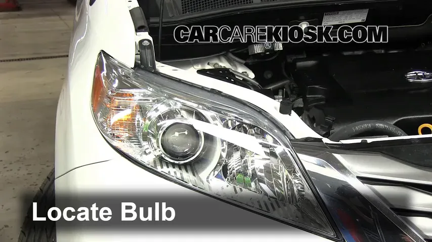 2011 Toyota Sienna XLE 3.5L V6 Luces Faro delantero (reemplazar foco)